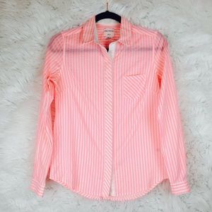 Pink Tartan Neon Pink Striped Button Down Shirt